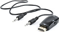 Адаптер Filum FL-A-HM-VGAF-mjack-1., разъемы: HDMI A male-VGA female-mini jack female, пакет