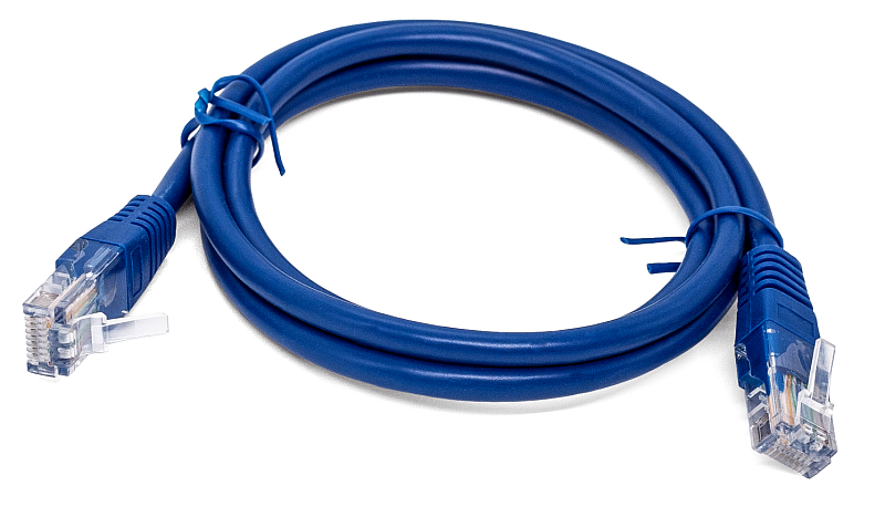 Кабель патч-корд U/UTP 6 кат. 1м Filum FL-U6-1M-BL 26AWG(7x0.16 мм), омедненный алюминий (CCA), PVC, синий вид №2